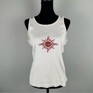 Vintage Godsmack Sun Logo Tank Top L/XL Ribbed Band Grunge Metal Rock Giant Tag